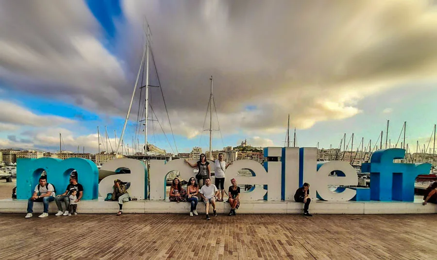 Marseille sign, France