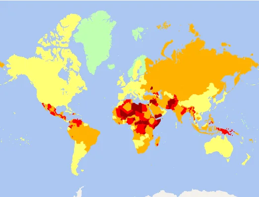 Global peace map