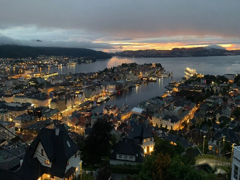 Bergen seen from Fløyen, the best viewpoint over the city.