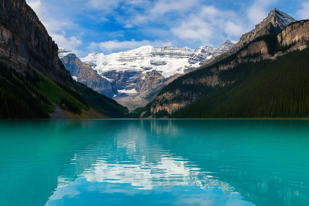 Roadtrip British Columbia Alberta: Τιρκουάζ λίμνη Louise στον Καναδά