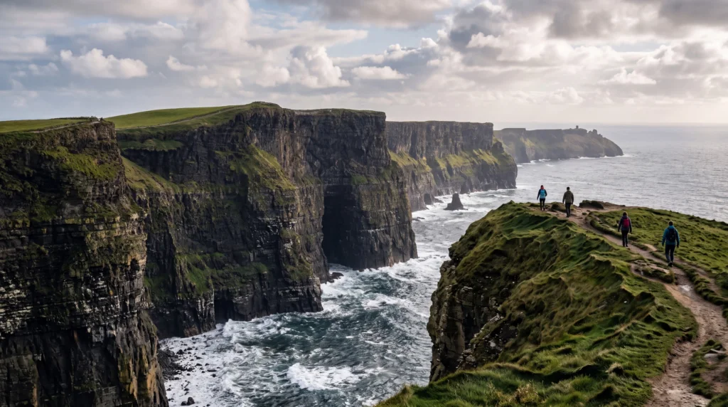 Cliffs of Moher στην Ιρλανδία με θέα τον Ατλαντικό Ωκεανό