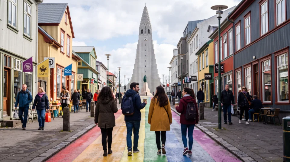 Ο Skolavordustigur με την Hallgrimskirkja στο βάθος, Ρέικιαβικ