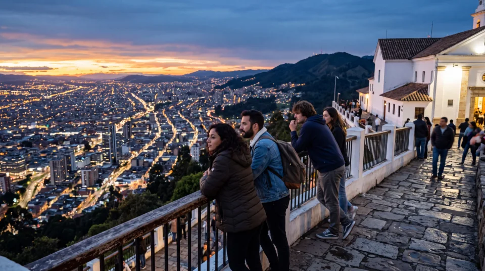 Η Μπογκοτά από το Monserrate το σούρουπο