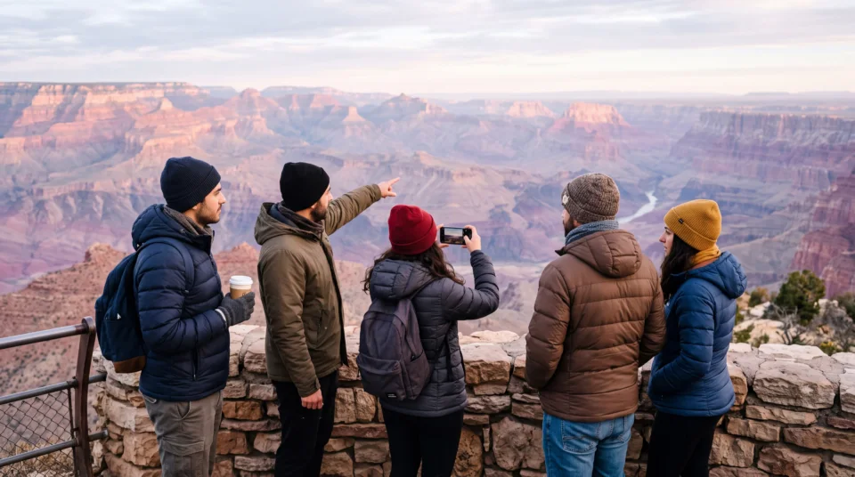 Πρωί στο South Rim του Grand Canyon