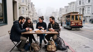 Πρωινός καφές σε ανηφόρα του San Francisco